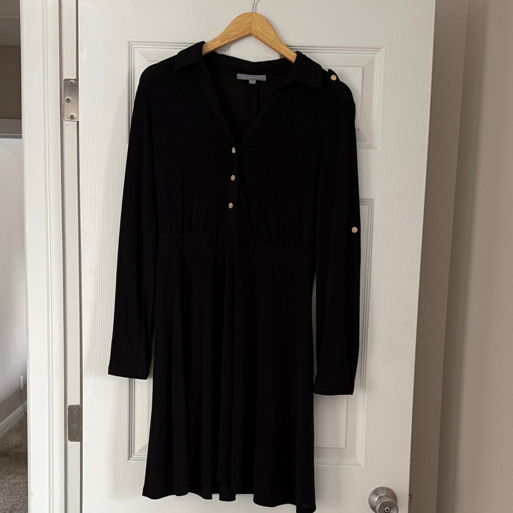 NY Collection Black Long Sleeve Dress. Super soft jersey fabric.